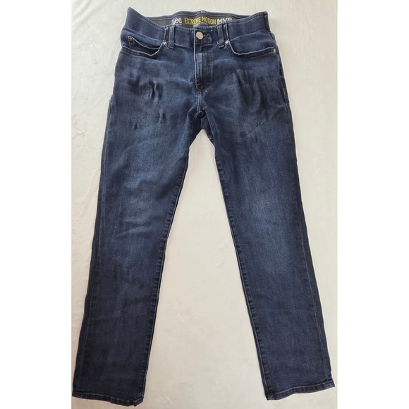 Lee Other - Lee Extreme Motion MVP Straight Fit Tapered Leg Jeans Mens 32x32 Blue 102018224